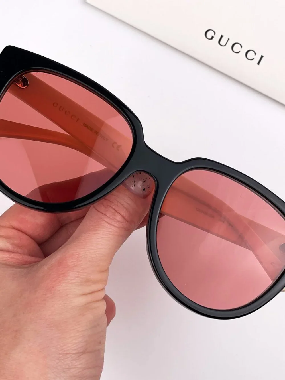 GUCCI GG0960SA 004 BLACK WHITE SQUARE SUNGLASSES
